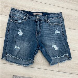 Joe's Jeans Distressed Denim Shorts - Blue